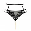 Bracli London Leavers Lace Pearl Thong Panty