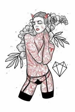 Wolfmumma Darkest Vixen Framed Art • Brooke