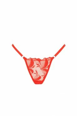 Impudique Cherie Red Lace Tanga BDSM