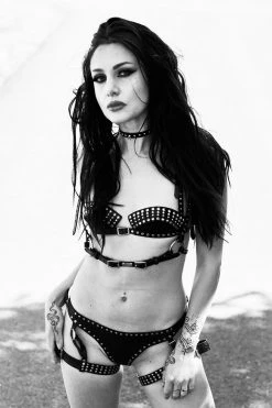 H.O.S. Leather Cocoa Leather Choker