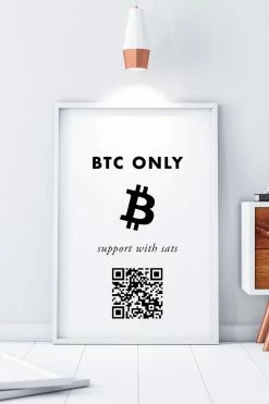 Darkest Fox Framed Crypto Love • Support With Sats