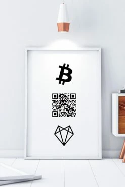 Darkest Fox Framed Crypto Love • Support With Sats