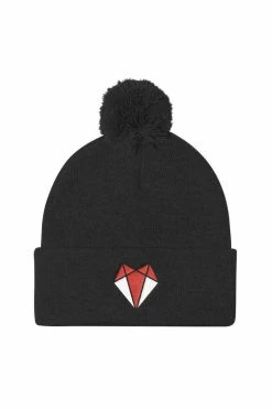 Darkest Fox Like A Vixen Pom Pom Knit Cap