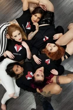 Darkest Fox Raw Edge Crop Hoodie Bodysuits & Tops