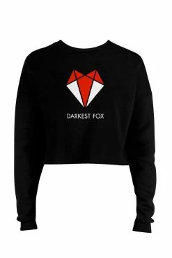 Bodysuits & Tops Darkest Fox Raw Edge Crop Sweatshirt