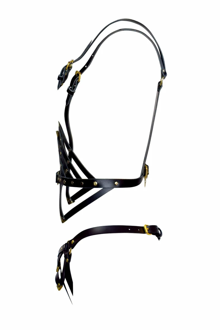 Love Lorn Lingerie Diamanté Leather Harness Set 6 Love Lorn Lingerie Diamanté Leather Harness Set