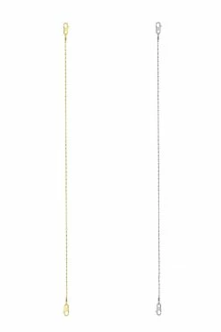 Domestique 18K - 24K Gold Thin Chain Double Mousqueton Necklace