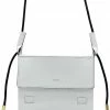 Domestique Medium Flap White Leather Pouch 18K - 24K Gold
