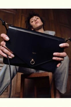 Domestique Large Envelope Leather Purse 18K - 24K Gold