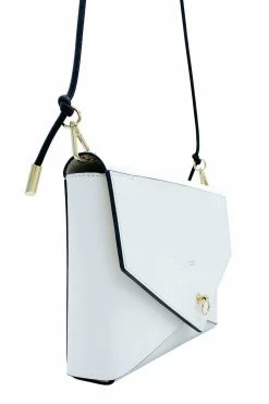 Domestique 18K - 24K Gold Large Envelope White Leather Purse 7 Domestique 18K - 24K Gold Large Envelope White Leather Purse