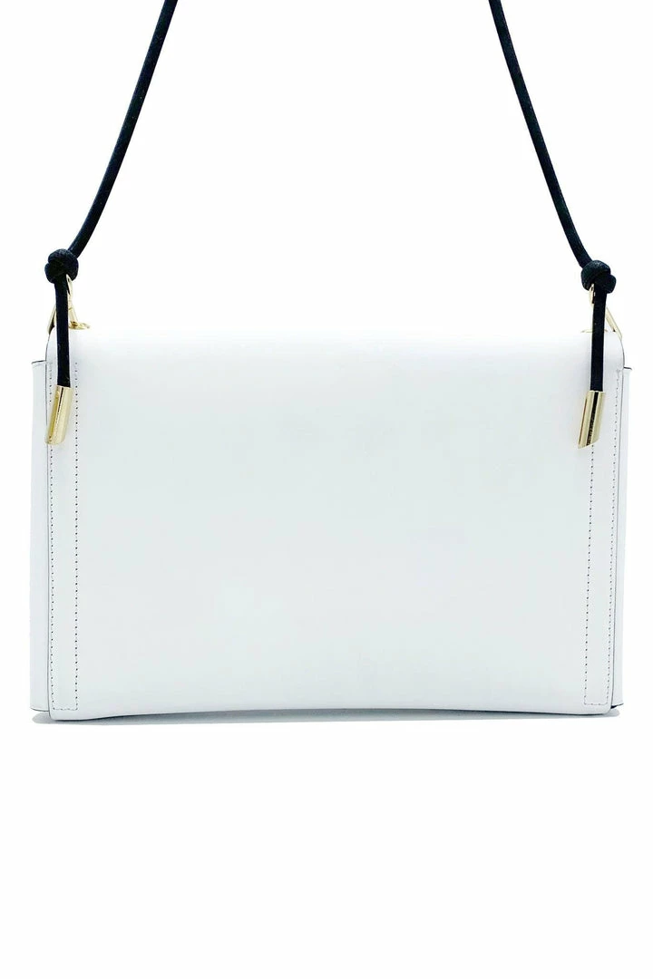 Domestique 18K - 24K Gold Large Envelope White Leather Purse 4 Domestique 18K - 24K Gold Large Envelope White Leather Purse