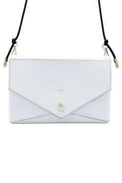 Domestique 18K - 24K Gold Large Envelope White Leather Purse