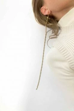 Domestique 18K - 24K Gold Long Bold Chain Simple Earring 12 Domestique 18K - 24K Gold Long Bold Chain Simple Earring