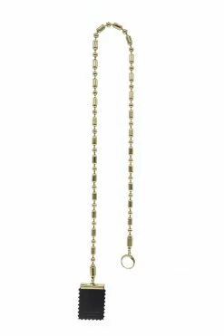 Domestique 18K - 24K Gold Long Bold Chain Stamp Earring