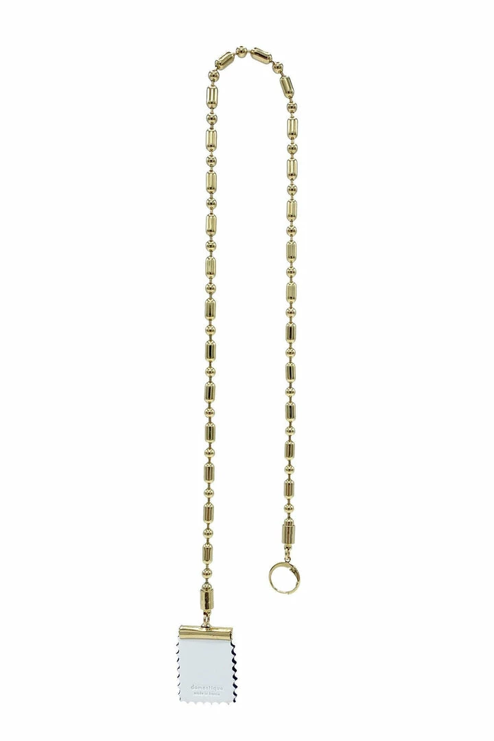 Domestique 18K - 24K Gold Long Bold Chain Stamp Earring 5 Domestique 18K - 24K Gold Long Bold Chain Stamp Earring
