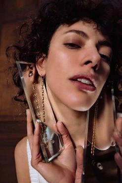 Domestique 18K - 24K Gold Medium Bold Chain Simple Earring 12 Domestique 18K - 24K Gold Medium Bold Chain Simple Earring