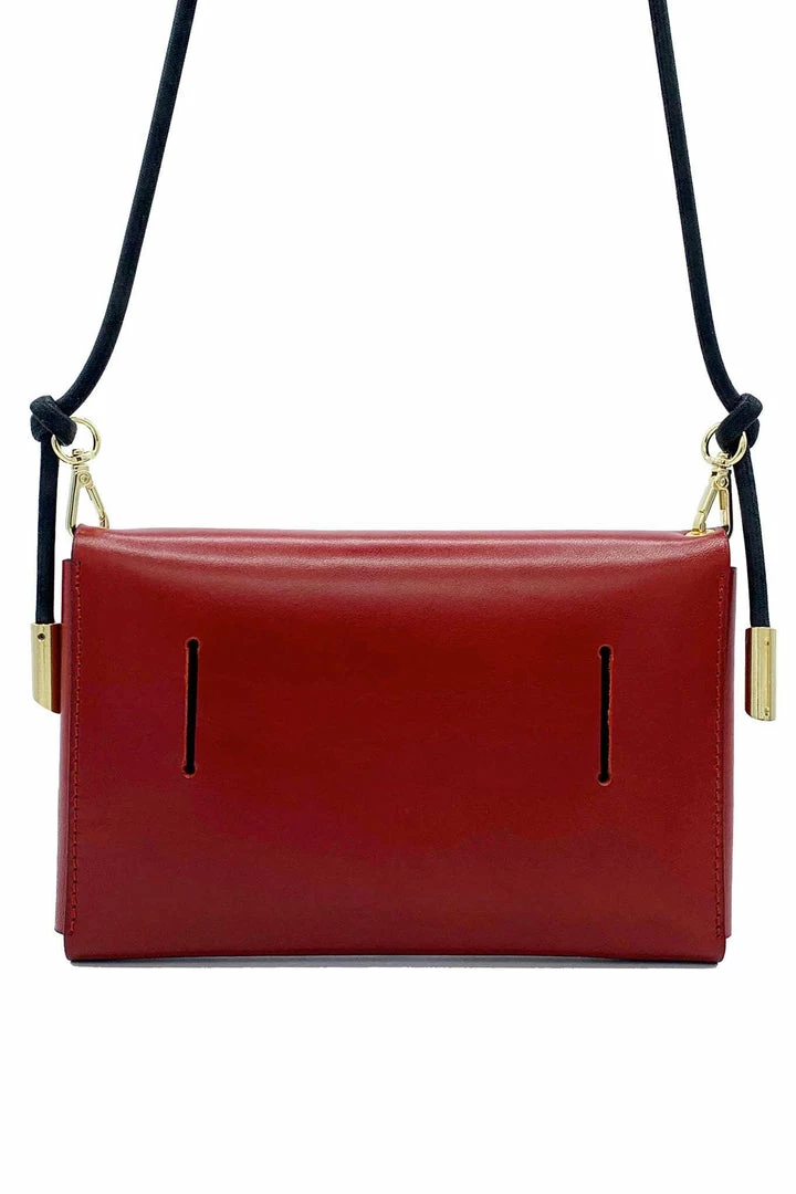 Domestique Medium Envelope Red Leather Purse 18K - 24K Gold 4 Domestique Medium Envelope Red Leather Purse 18K - 24K Gold