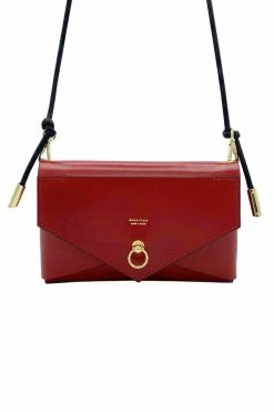 Domestique Medium Envelope Red Leather Purse 18K - 24K Gold