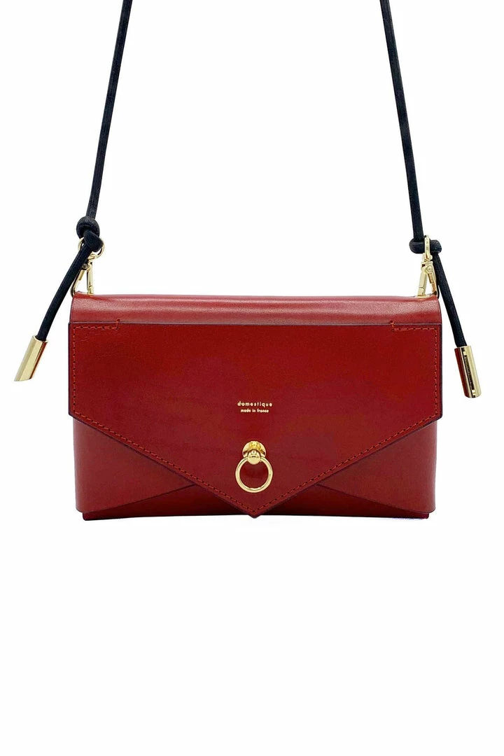 Domestique Medium Envelope Red Leather Purse 18K - 24K Gold 3 Domestique Medium Envelope Red Leather Purse 18K - 24K Gold