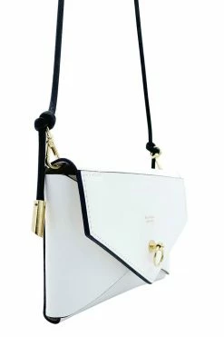 Domestique Medium Envelope White Leather Purse 18K - 24K Gold