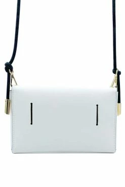 Domestique Medium Envelope White Leather Purse 18K - 24K Gold