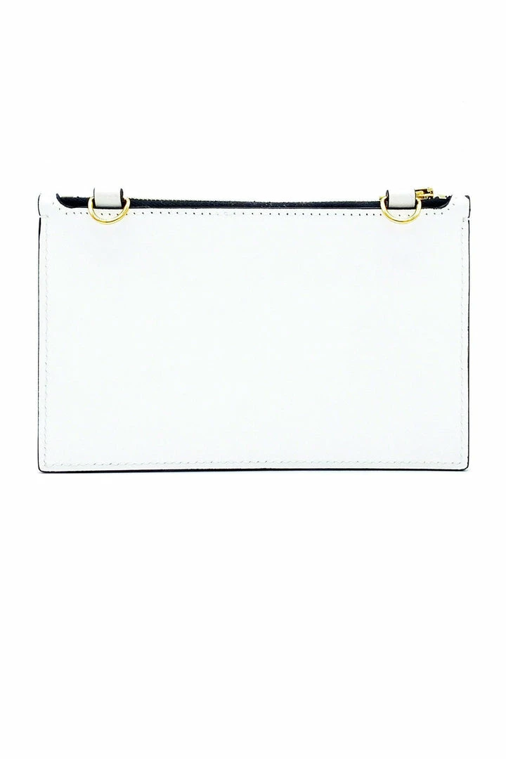 Domestique 18K - 24K Gold Medium Postal White Leather Wallet 5 Domestique 18K - 24K Gold Medium Postal White Leather Wallet