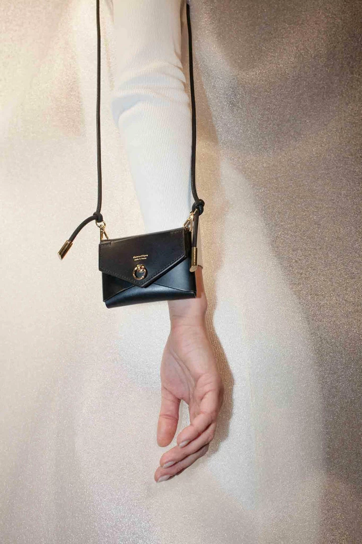 Domestique 18K - 24K Gold Mini Envelope Leather Purse 6 Domestique 18K - 24K Gold Mini Envelope Leather Purse