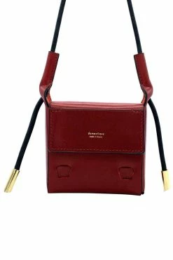 Domestique Mini Flap Red Leather Pouch