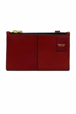 Domestique 18K - 24K Gold Mini Postal Red Leather Wallet