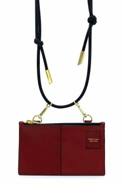 Domestique 18K - 24K Gold Mini Postal Red Leather Wallet