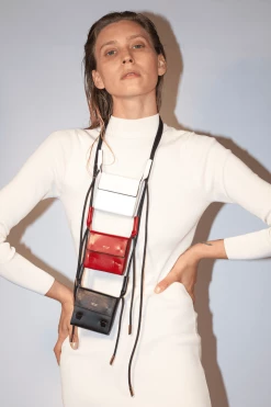 Domestique Mini Flap Red Leather Pouch