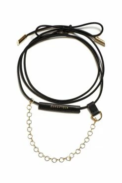 Domestique Leather Chained Up Necklace