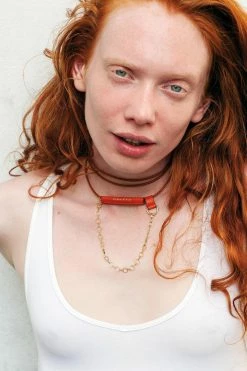 Domestique Leather Chained Up Necklace