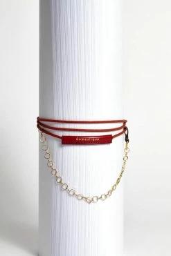 Domestique Leather Chained Up Necklace