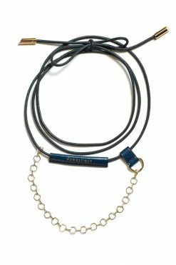 Domestique Leather Chained Up Necklace
