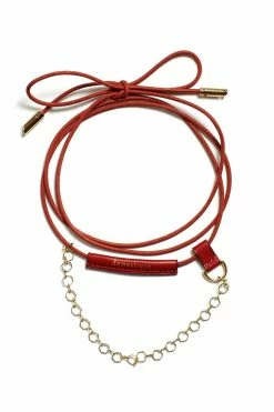Domestique Leather Chained Up Necklace