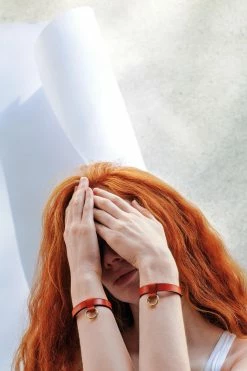 Domestique D-Ring Leather Bracelet Set Lingerie Sets