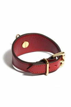 Domestique Red Fox Red Leather Linotte Cuff Bracelets 23 Domestique Red Fox Red Leather Linotte Cuff Bracelets
