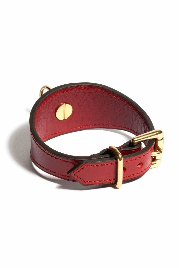 Domestique Red Fox Red Leather Linotte Cuff Bracelets 8 Domestique Red Fox Red Leather Linotte Cuff Bracelets