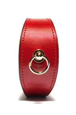 Domestique Red Fox Red Leather Linotte Cuff Bracelets 21 Domestique Red Fox Red Leather Linotte Cuff Bracelets