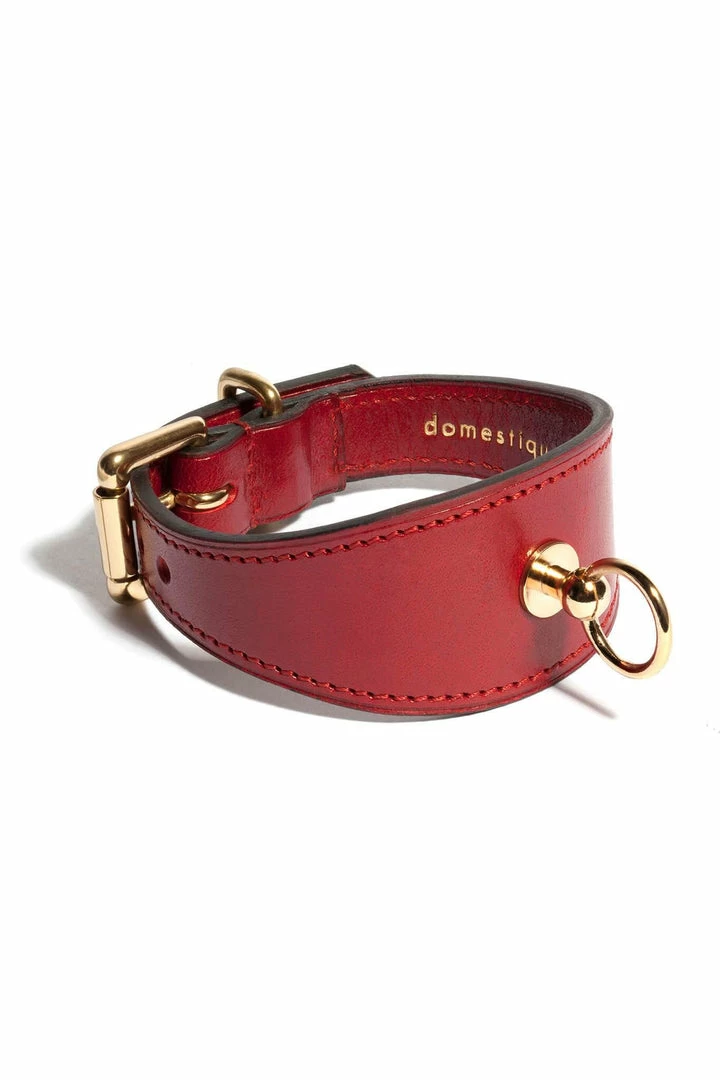 Domestique Red Fox Red Leather Linotte Cuff Bracelets 4 Domestique Red Fox Red Leather Linotte Cuff Bracelets