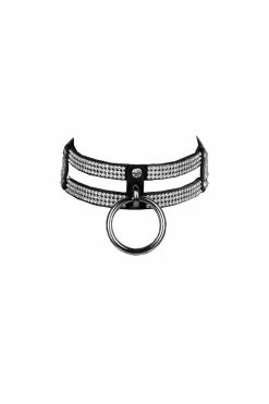 VoyeurX Toys & Accessories Double Diamond Leather Collar