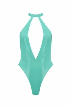 Bodysuits & Tops Elissa Poppy Jade Green Latex Bodysuit