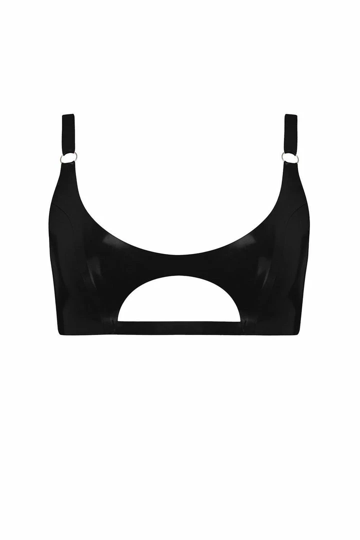 Elissa Poppy Cut Out Latex Bralette 3 Elissa Poppy Cut Out Latex Bralette