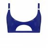 Elissa Poppy Royalblue Navy Cut Out Latex Bralette