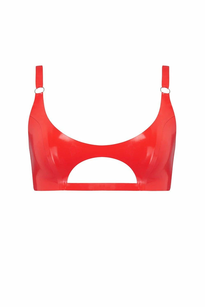 Elissa Poppy Cut Out Latex Bralette 5 Elissa Poppy Cut Out Latex Bralette