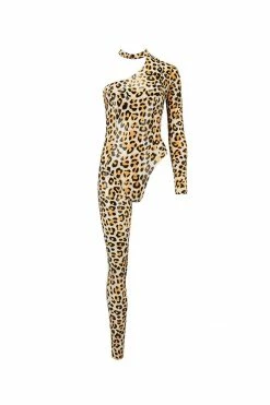 Elissa Poppy Rompers & Catsuits Upsilon Leopard Latex Catsuit