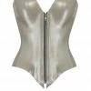 Elissa Poppy Lingerie Sets Zeta Zip Silver Latex Corset 1 Elissa Poppy Lingerie Sets Zeta Zip Silver Latex Corset