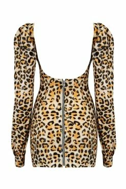 Elissa Poppy Delta Leopard Latex Dress