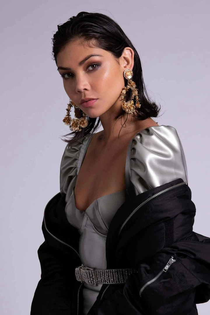 Elissa Poppy Delta Silver Latex Dress 7 Elissa Poppy Delta Silver Latex Dress